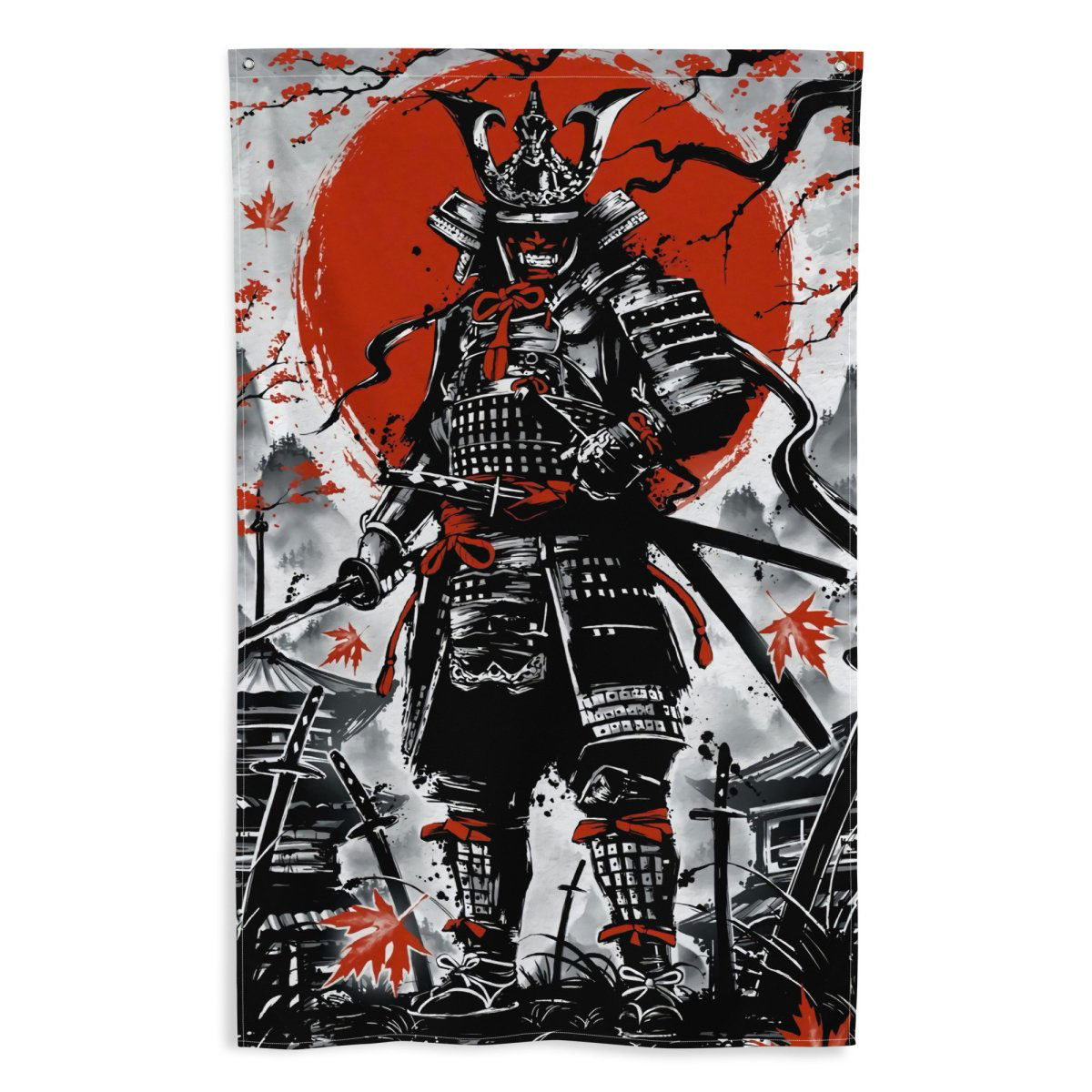 Japanese Samurai Washed in Ink  -  Damostra