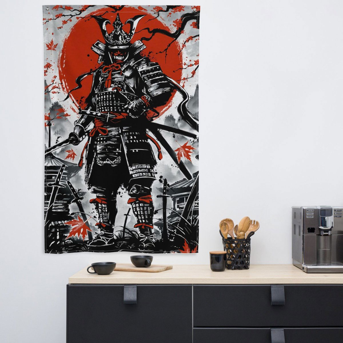 Japanese Samurai Washed in Ink  -  Damostra